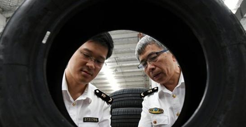 青岛口岸1200条泰国轮胎遭退运